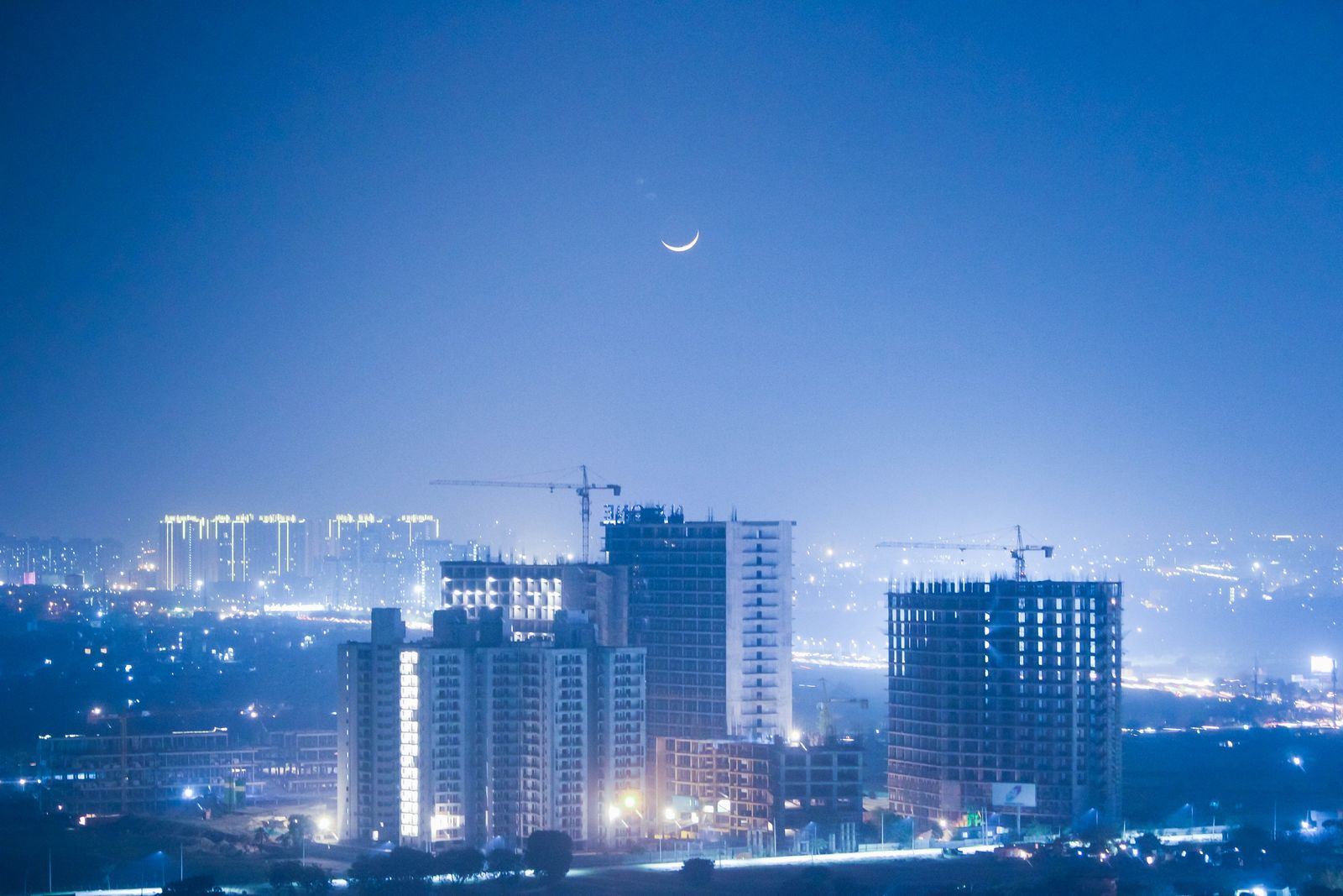 Noida skyline at night